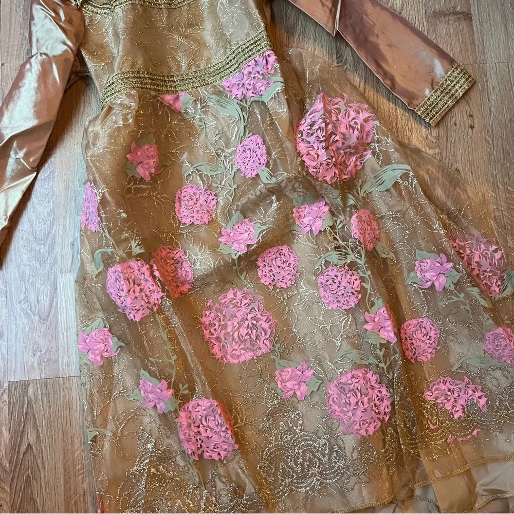 Disney Maleficent Movie Aurora Coronation Gown Girls Classic Costume Medium 7/8 - Picture 4 of 6